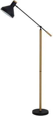 Light&Living Vloerlamp tiffin hout naturel zwart 176 x 25 x 89
