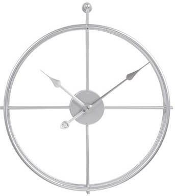 LW Collection Wandklok Alberto Ø62cm zilver