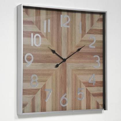 LW Collection Wandklok Presley Ø80cm visgraat vierkant