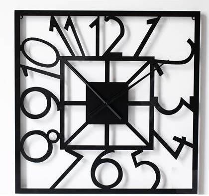 LW Collection Wandklok Senna 60cm zwart