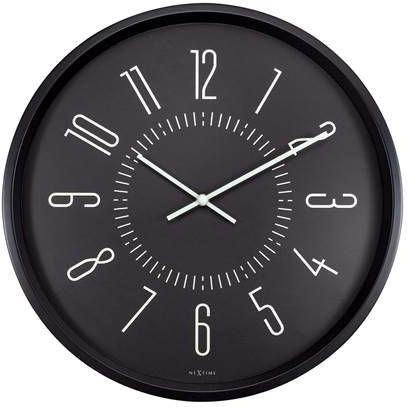 NeXtime Lichtgevende Wandklok Zwart 35 cm Geen Tikkend Geluid!