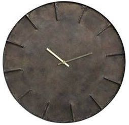 PTMD Erdin Ronde Wandklok 49, 5 x 5, 5 x 49, 5 cm Metaal Zwart