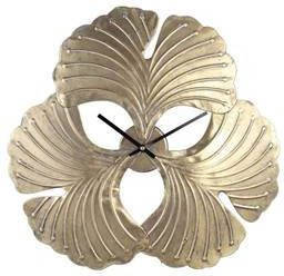 PTMD Rosalee Wandklok Ginkgoblad 45 x 4, 5 x 44 cm Metaal Goud