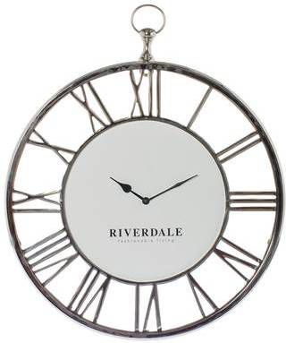 Riverdale Wandklok Luton zilver x 50 x 5.5