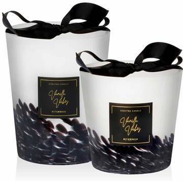 Riverdale Sense Geurkaars in pot Vanilla Vibes 12cm Zwart