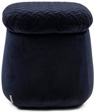 Riviera Maison Bel Air Footstool Vel Indigo 44.0x44.0x47.0 cm