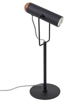 Zuiver Marlon Tafellamp Ijzer/Walnoot 20,5 x 53 cm Zwart