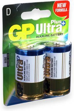 GP 3125003404 batterij Ultra+ Alkaline D 2 stuks