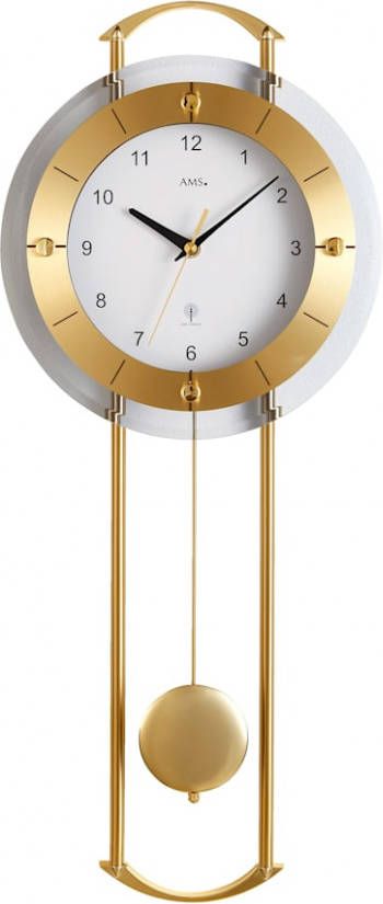 Ams Wandklok Geelgoudkleur