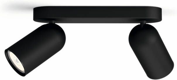 Philips Opbouwspot Pongee 2 lichts zwart 5058230PN
