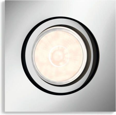 Philips Richtbare inbouwspot Donegal GU10 9cm vierkant grijs 5040111PN