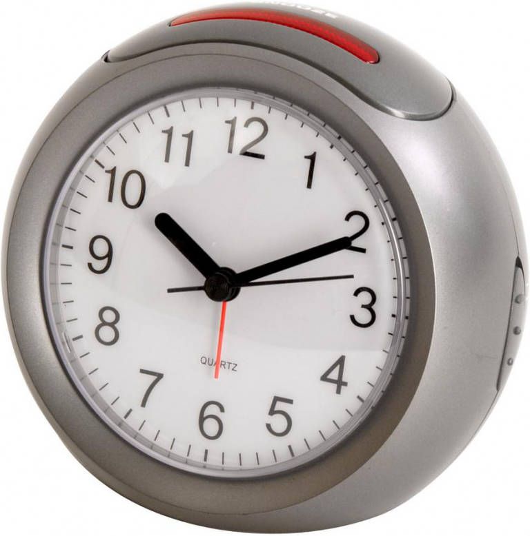 Balance Wekker Kunststof Analoog Met Snoer, Diameter 8, 5 Cm.