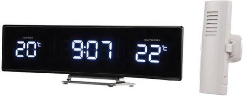 Massamarkt Perel Draadloos Weerstation Met Wekkerradio 20x10, 5cm