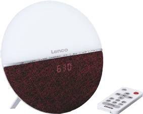 Lenco Fm Wekkerradio Wake Up Light Met Bluetooth® Crw 4by Wit rood