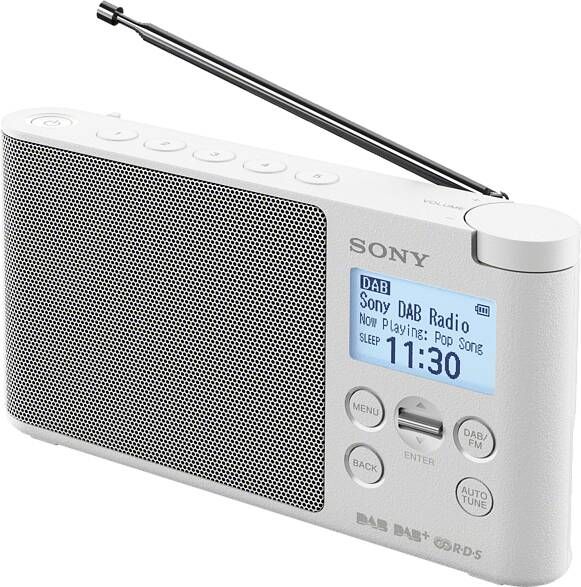 Sony XDR-S41DW draagbare digitale radio (wit)