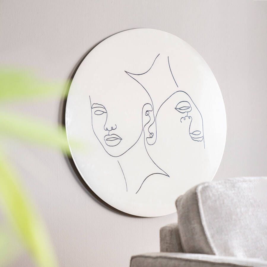 By-Boo By Boo Wanddecoratie 'Abstract' 80cm, kleur Beige