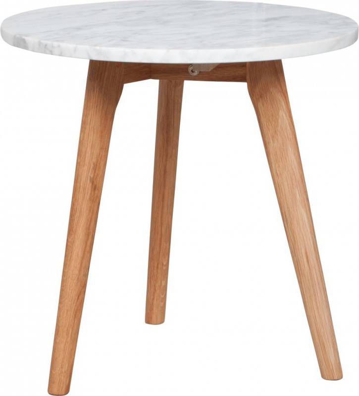 Zuiver White Stone bijzettafel M marmer