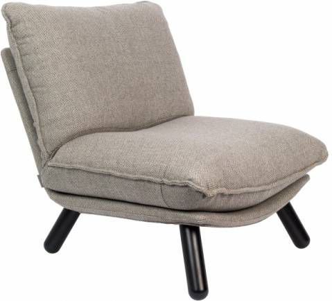Zuiver Lazy Sack Loungestoel Polyester/Hout Lichtgrijs 94 x 75 cm