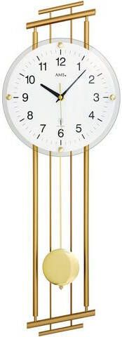 AMS Zendergestuurde wandklok met slingeruurwerk F5315