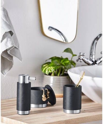 Blomus Opbergdoos Ara Met Deksel 10x8, 7 cm Polystone Antraciet