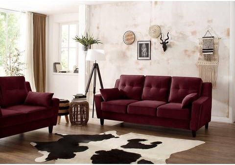 Home affaire 3 zitsbank Dione met massief houten poten