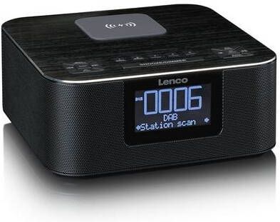 Lenco Dab+/Fm wekkerradio Met Bluetooth® En Draadloos Opladen Cr 650bk Zwart