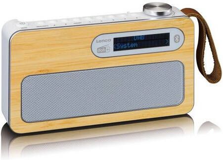 Lenco Dab+/fm Radio Bluetooth® Pdr 040bamboowh Bamboe wit