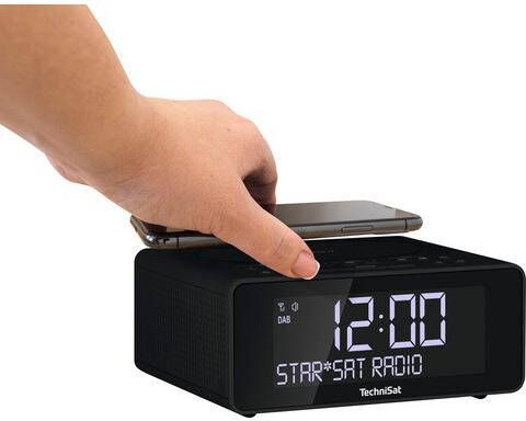 TechniSat Wekkerradio DIGITALE RADIO 52 stereo wekkerradio met dab+, sluimerfunctie, dimbare display, sleeptimer, wireless charging