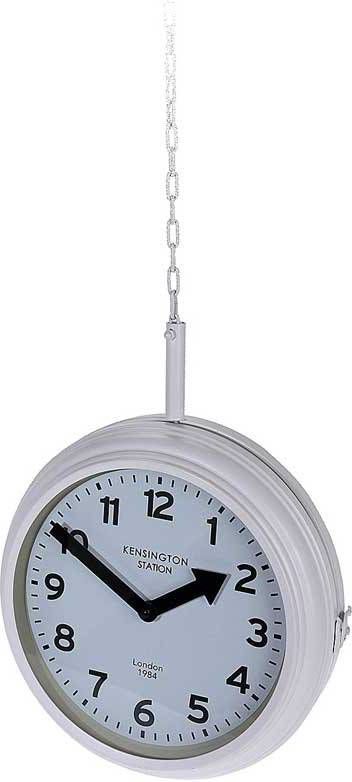 Stationsklok hangend 30cm wit