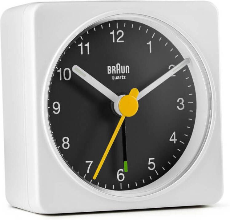 Braun BC02WB analoge wekker wit zwart
