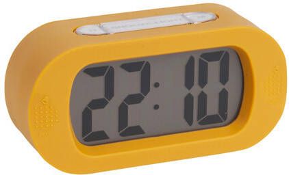 Karlsson Wekkers Alarm clock Gummy rubberized Geel