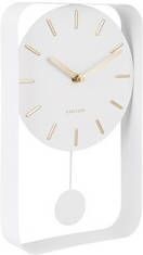 Karlsson Wandklok Pendulum Charm Met Slinger 32, 5 Cm Staal Wit