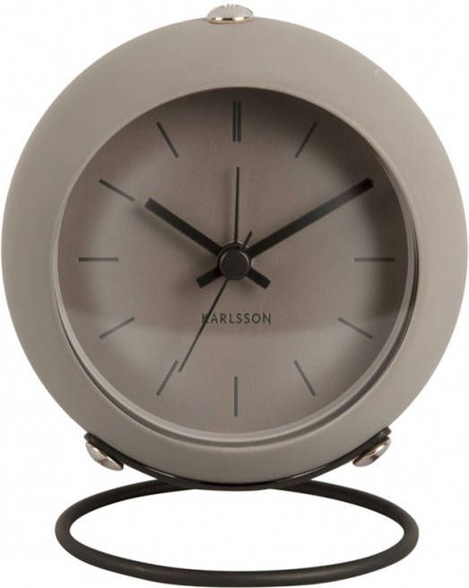 Karlsson Wekkers Alarm clock Nirvana Globe dark Grijs