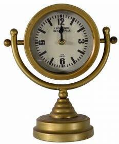 Lesli Living Tafelklok Retro Goud Luzern Decoratie 26 Cm Metaal Tafelklokken