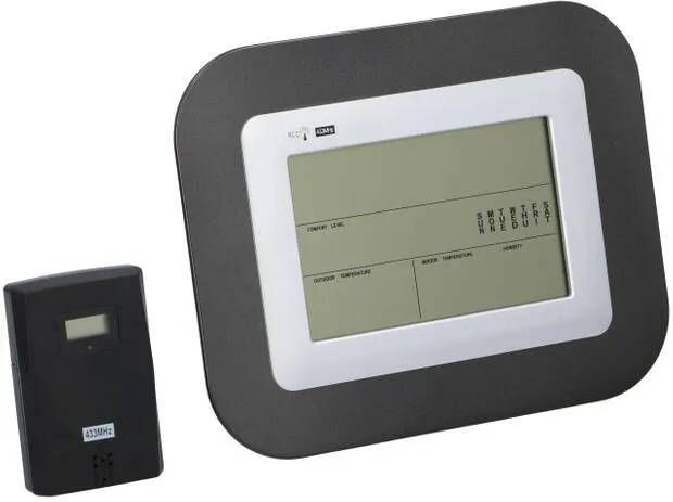 Grundig Weerstation Zwart Voor Binnen En Buiten Thermometer Kalender Zwart