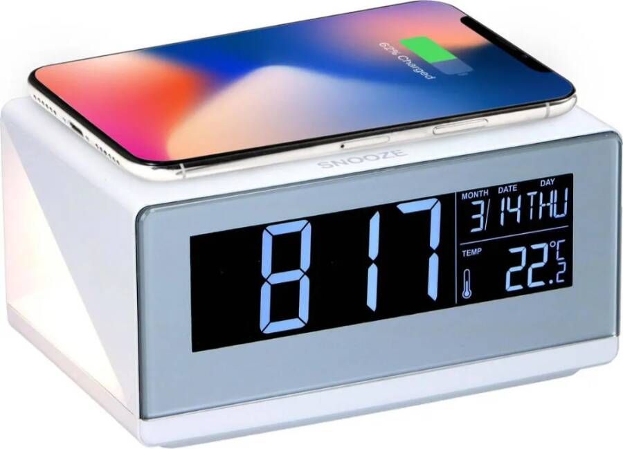 Grundig Wekker Met Draadloze Oplader Digitaal 5w