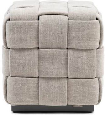 Rivièra Maison Poef 'Room 48' 40 x 40cm, Linen, kleur Fabulous Flax