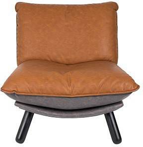 Zuiver Lazy Sack Loungestoel Hout/PU-Leer 77 x 89 cm Matzwart