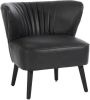 J-Line fauteuil cocktail chair pu-leder zwart 75 x 73 x 71 online kopen