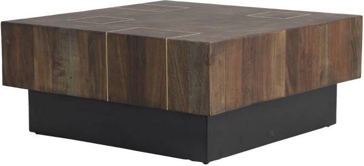 Verbazingwekkend Light & Living Salontafel op wielen MACUMA hout+zwart 70x70x30cm MT-84