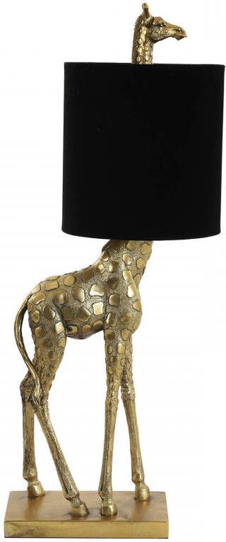 Light & Living Tafellamp Giraffe Goud/Zwart 28x20x68 cm