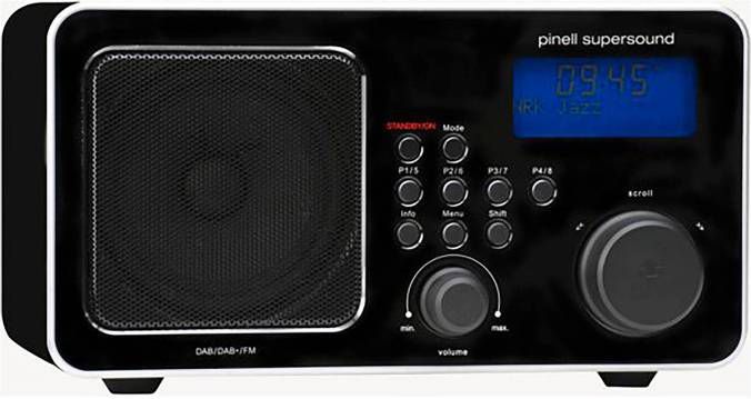 Pinell SUPERSOUND DAB+ ZWART draagbare DAB+ radio