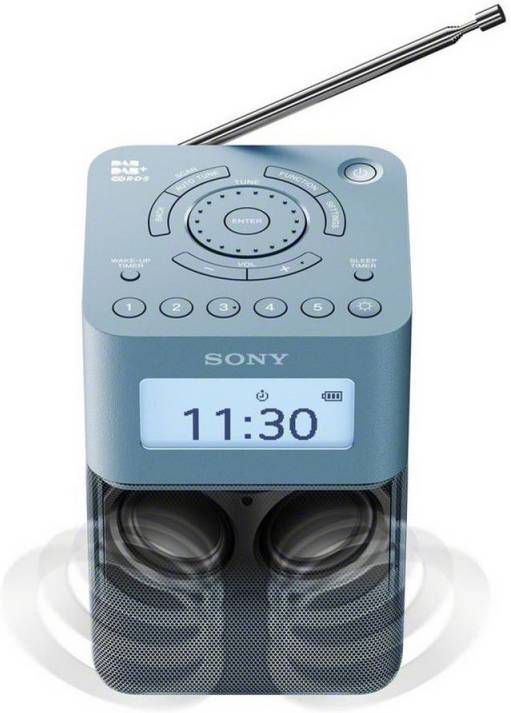 Sony XDR-V20D DAB+ digitale wekkerradio blauw