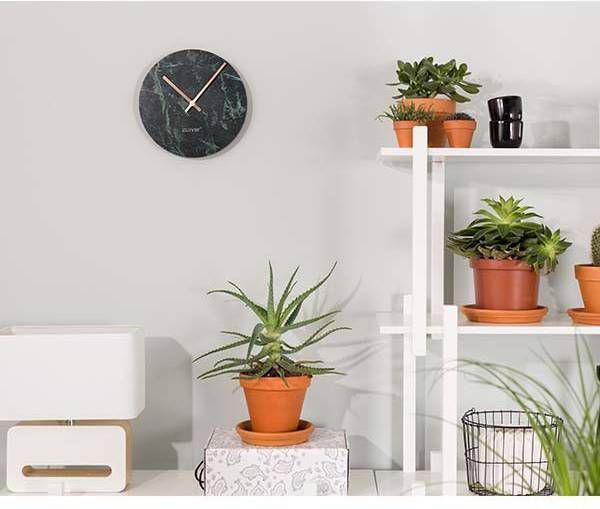 Zuiver Time Wandklok Marmer 25 cm Groen