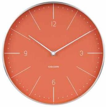 Karlsson Normann Wandklok Numbers Brushed Case Ø27, 5 x 5 cm
