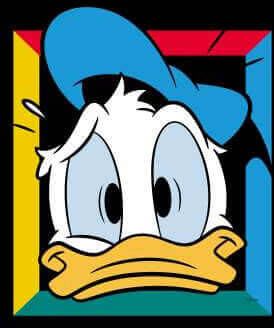 Disney Donald Face Hoodie Black