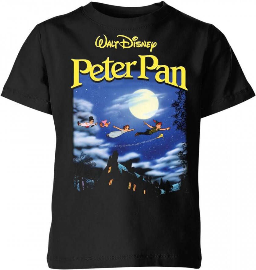 Disney Peter Pan Cover Kids' T Shirt Black 146/152(11 12 jaar) Zwart