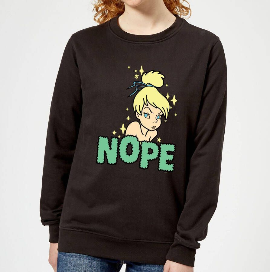 Disney Peter Pan Tinkerbell Nope Women's Sweatshirt Black 5XL Zwart