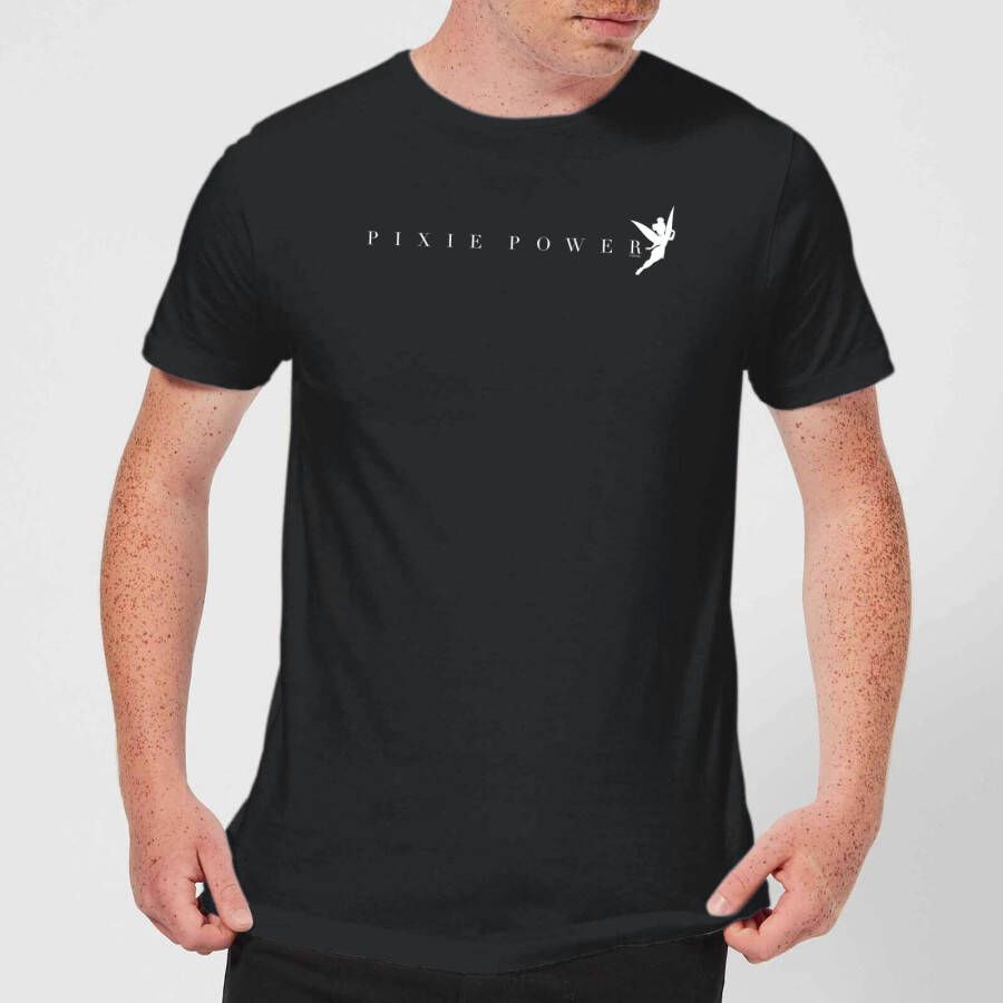 Disney Peter Pan Tinkerbell Pixie Power Men's T Shirt Black XXL Zwart