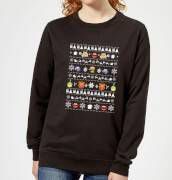 Disney Muppets Pattern Women's Christmas Sweatshirt Black